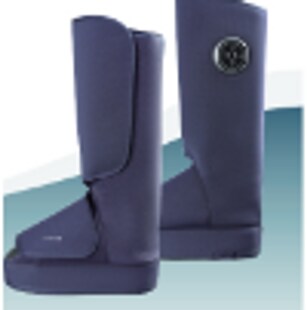 Aspria Fußmassagegerät, 2-in-1-Waden-Fuß-Massagegerät mit Luftkompression, Vibration und Wärmetherapie, Bein-Fuß-Massage-Stiefel für geschwollene Beine, Ödeme, kabelloses Design (Blau) 