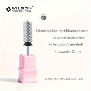Wilson 6.6mm Professionelle Nagelschleifköpfe gerader Nagelbohrer 