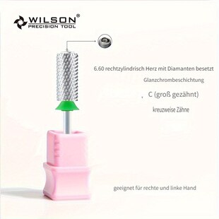 Wilson 6.6mm Professionelle Nagelschleifköpfe gerader Nagelbohrer 