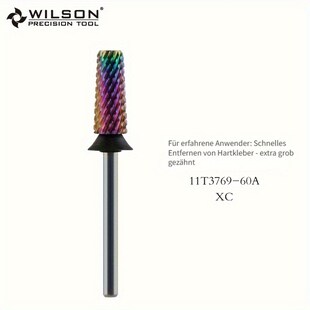 Wilson 5.35mm Professionelle Nagelschleifköpfe Konische flache Nageldrille gerader Nagelbohrer 