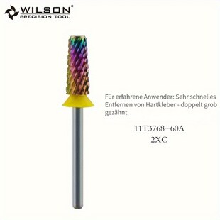 Wilson 5.35mm Professionelle Nagelschleifköpfe Konische flache Nageldrille gerader Nagelbohrer 