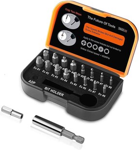 TACKLIFE DSE01 Beschädigte Schraube Extraktor Kit, 18pcs Schraube Extraktor, Remover Set von Easy Out, magnetische Verlängerung Bit-Halter und Socket-Adapter für beschädigte Bolzen oder Schrauben 2-12mm, Härte 62HRC 