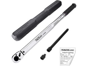 TACKLIFE HTW3A 1/2" Antrieb Klick-Drehmomentschlüssel-Set mit 1/2" Verlängerungsstange und 3/8" Reduzierstück (25-250 ft.-lb./33,9-338,9 Nm) 