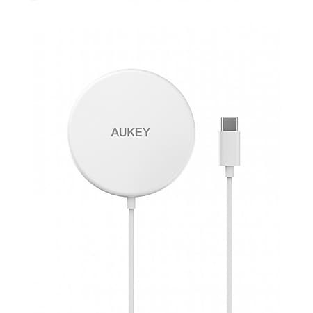 Aukey LC-A1-Whi Aircore Drahtloses Ladegerät Qi Wireless Charger 1,2m Kabel 15W Weiß 