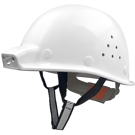 Mustbau MBU-ZC111-WHI Bauhelm,Schutzhelm,Arbeitshelm,Bauarbeiterhelm, USB-Ladegerät-Licht, 53-62cm Einstellbar 