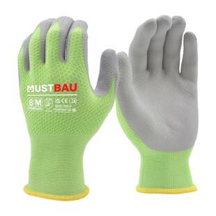 Mustbau Arbeitshandschuhe 3 Pack,Gartenhandschuhe Montagehandschuhe, Wiederverwendbar, Größe:S 