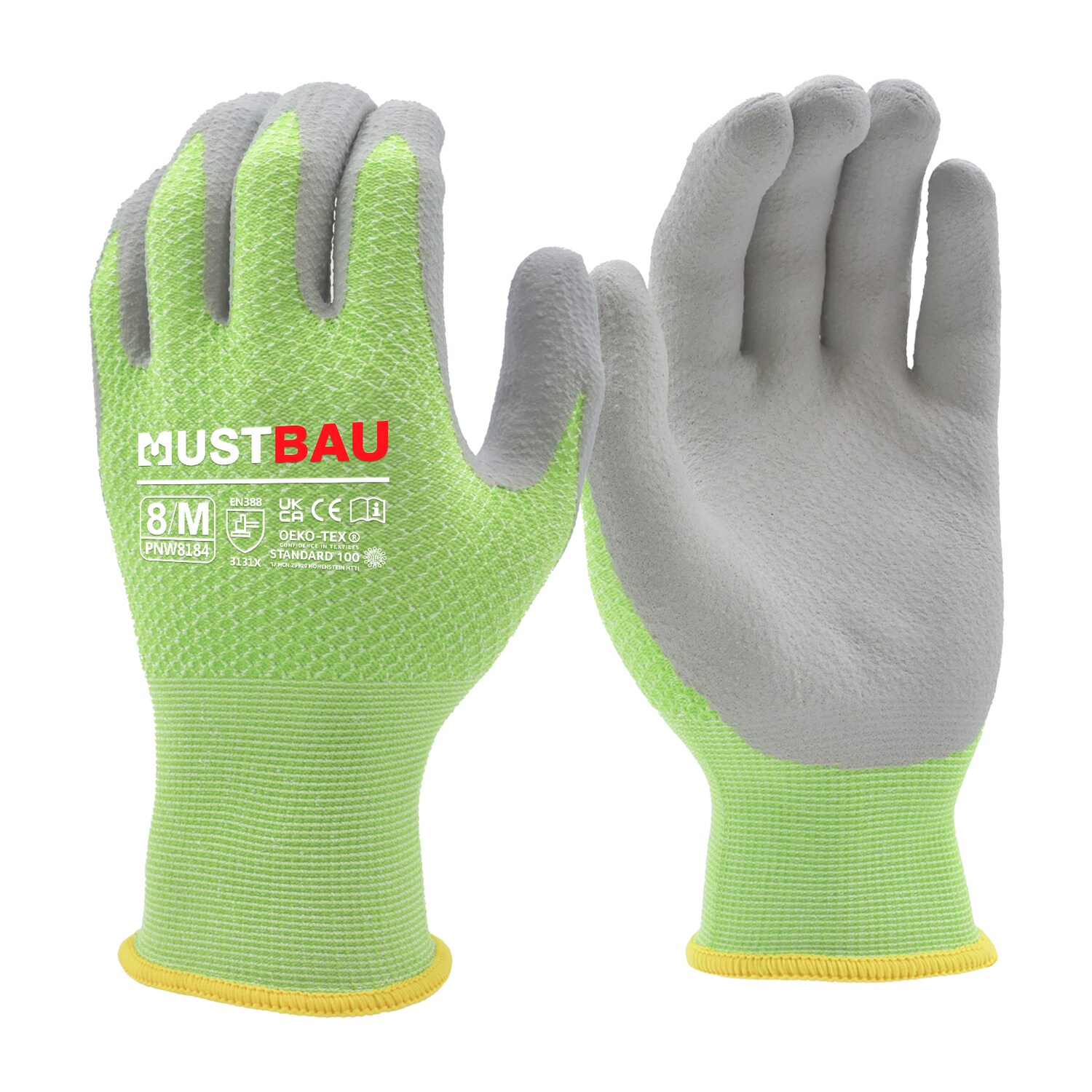 Mustbau Arbeitshandschuhe 6 Pack,Gartenhandschuhe Montagehandschuhe, Wiederverwendbar, Gr&ouml;&szlig;e:M 