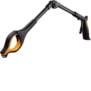 TACKLIFE RG01 Klauengreifer, Faltbare Reacher Grabber Tool Müll Picker 90 ° Rotierenden Kopf Tragbar Greifwerkzeug, abgewinkelter Arm 0°-180°, 90° drehbarer Kopf 