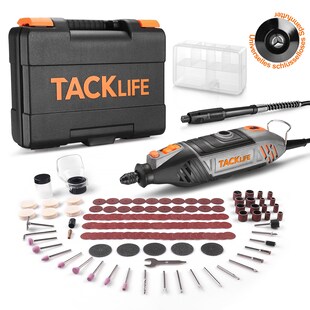 TACKLIFE RTSL50AC, Rotierendes Werkzeug mit Universalfutter, Multifunktionswerkzeug 135W Kit mit 150 Zubehörteilen mit 6 Geschwindigkeitsstufen Einstellungen(35000rpmMax) Ideal zum Schneiden / Skulpturieren / Polieren/DIY. 