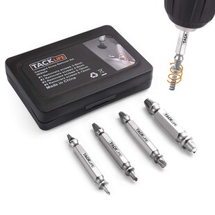 Tacklife Beschädigte Schraube Extraktor Set, 4 Stk. Schraube Entferner mit Fall - SEB04A 