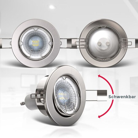 6 LED Einbau-Strahler Spots 86mm dimmbar 5,5W silber bei Marktkauf