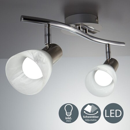 2er LED 5W Deckenlampe bestellen E14 Marktkauf matt-nickel online warmweiß 470lm Spot bei 2x
