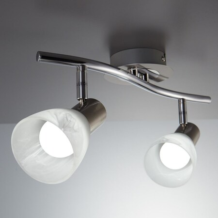Deckenlampe 2er LED Spot E14 2x 5W 470lm warmweiß matt-nickel bei Marktkauf  online bestellen | Deckenlampen