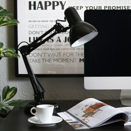 Retro Tischleuchte schwenkbar bei / LED Halogen E14 schwarz bestellen Marktkauf online