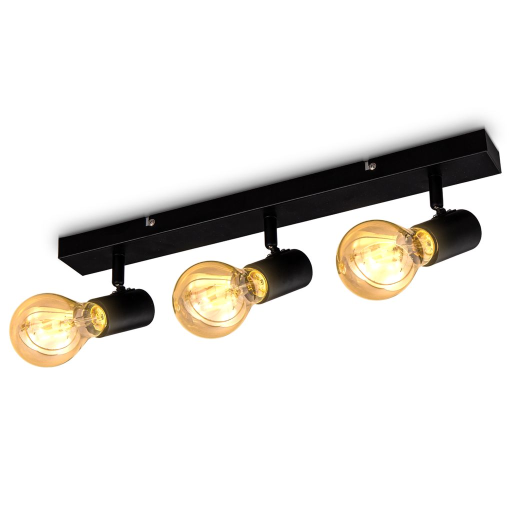 Spotleuchte, schwarz, 3xE27 exkl.  / max. 60W 