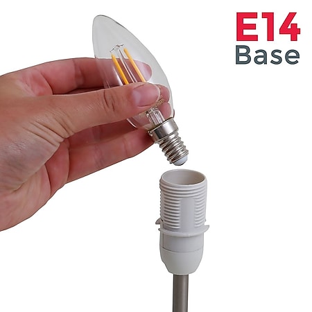 LED Tischleuchte Stoff E14 taupe bei Marktkauf online bestellen