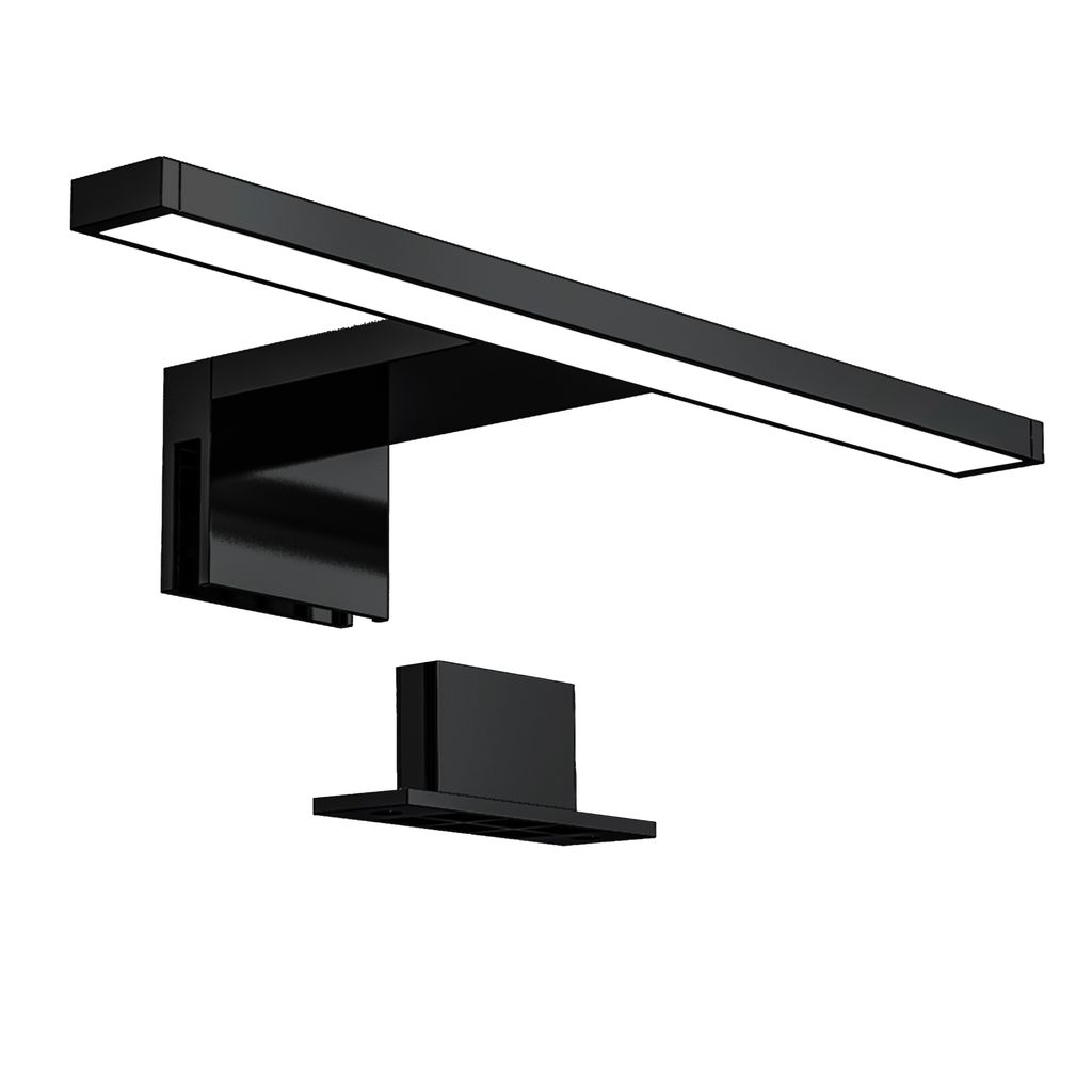 LED Spiegelleuchte, schwarz, 1xLED-Platine/5W 