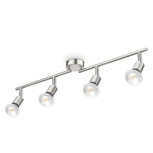 LED Deckenleuchte, matt-nickel, 4xLED/GU10/5W 