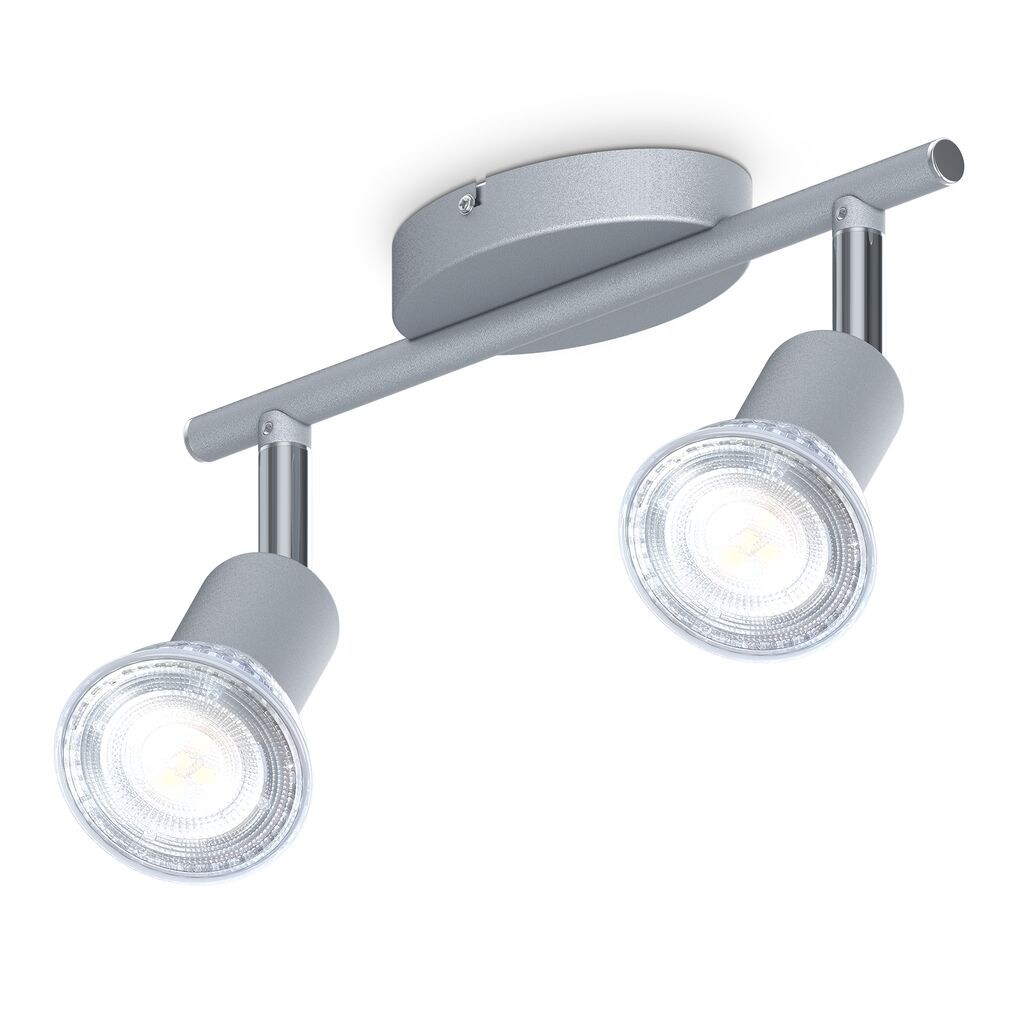 LED Deckenleuchte, titanfarbig, 2xLED/GU10/5W 