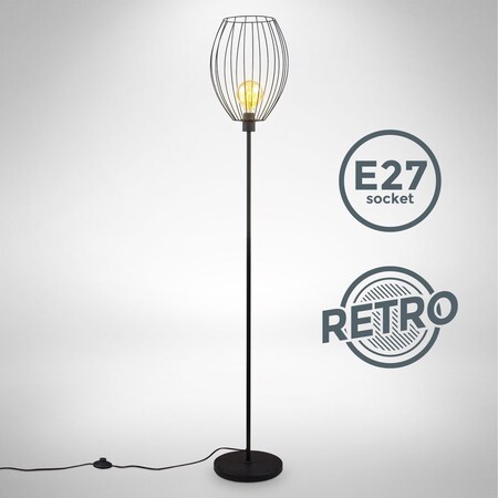 Retro E27 online bestellen Stehlampe Draht Vintage Marktkauf Metall Industrie bei