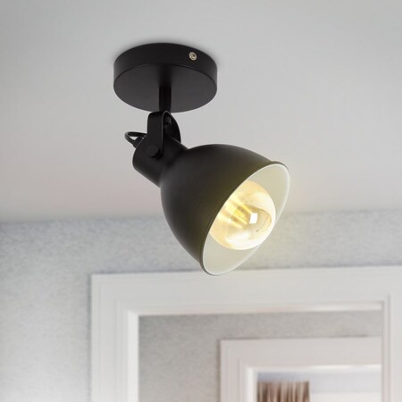 Wandlampe matt LED E27 Vintage bestellen Spot bei Marktkauf online schwarz