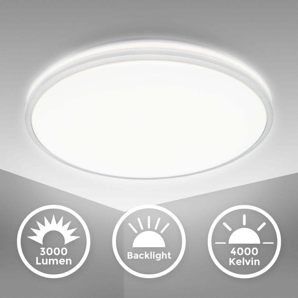 LED Deckenleuchte, silberfarbig, 1xLED/24W 