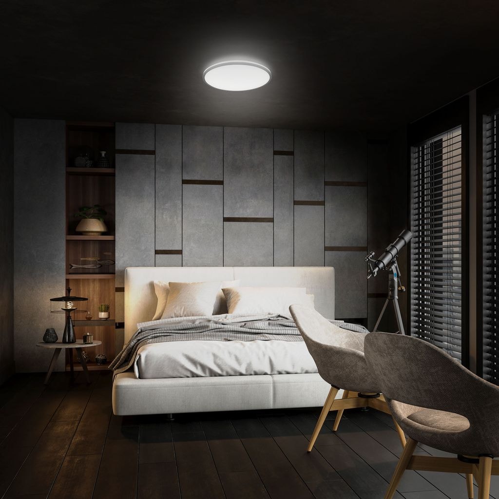 LED Deckenleuchte, schwarz, 1xLED/24W 