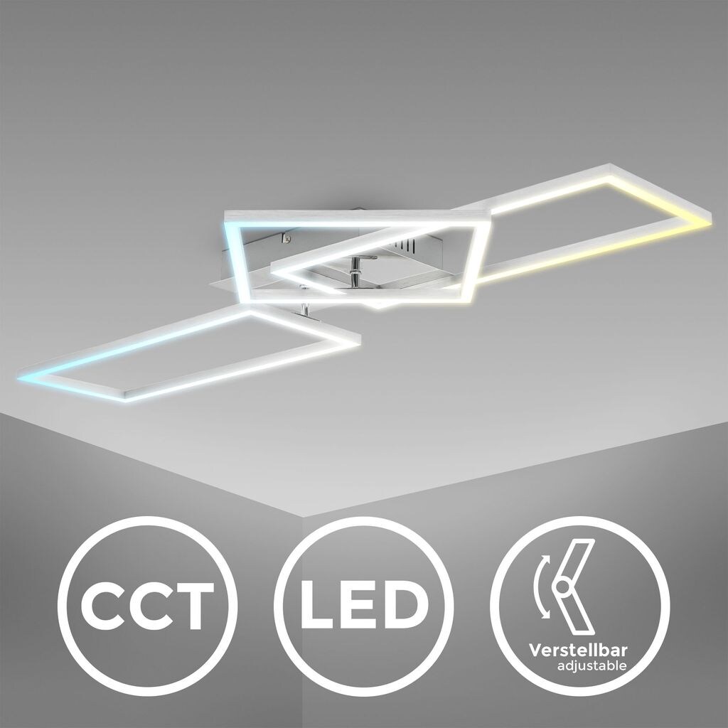 CCT LED Wand- und Deckenleuchte,chrom-alu, LED/40W 