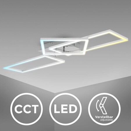 LED Deckenlampe dimmbar CCT Deckenleuchte online schwenkbar 40W Nachtlicht bei bestellen Marktkauf chrom-alu