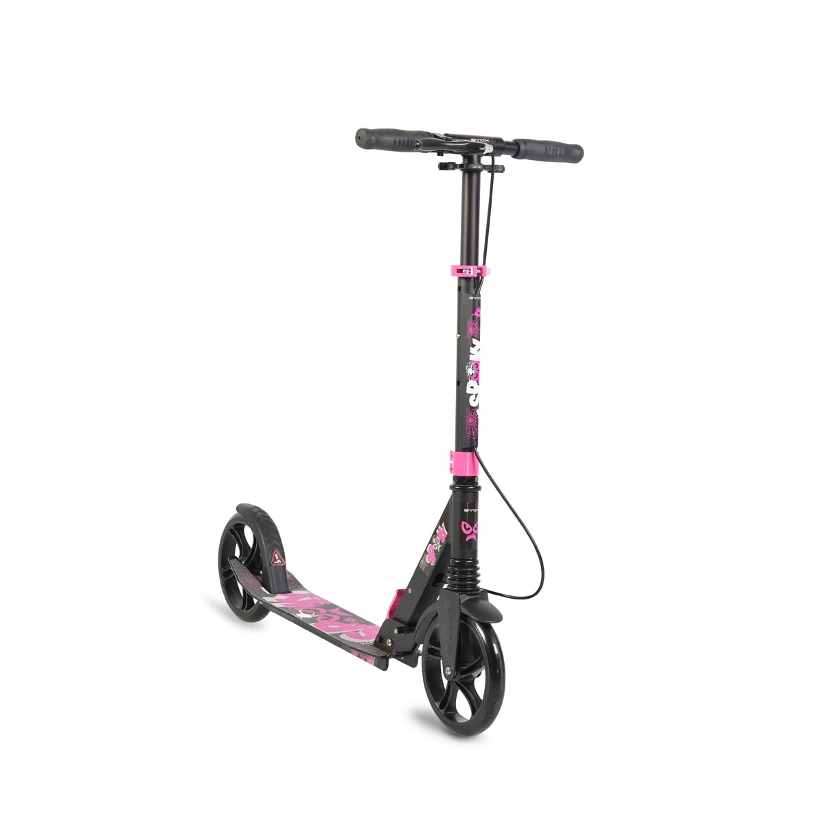 Byox Kinderroller Spooky klappbar, bis 100 kg, Bremse, Sto&szlig;d&auml;mpfer vorne, ABEC-7 in pink 