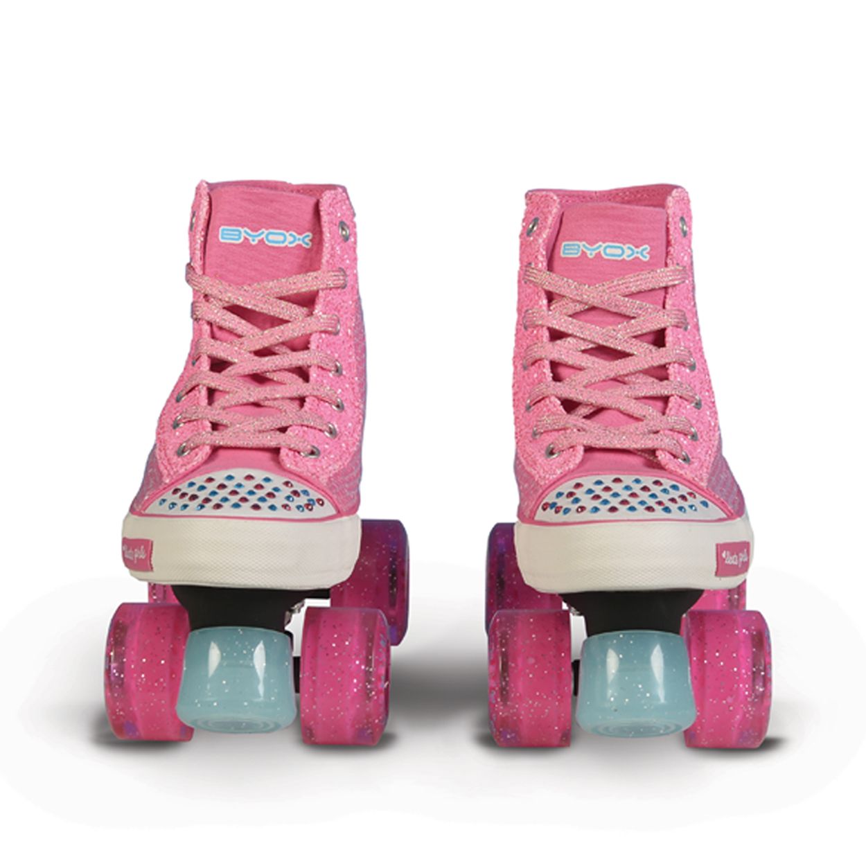 Byox Rollschuhe Beetle Größe XS 26-29 – PU-Rollen, ABEC-5 Lager, Bremsstopper, Pink
