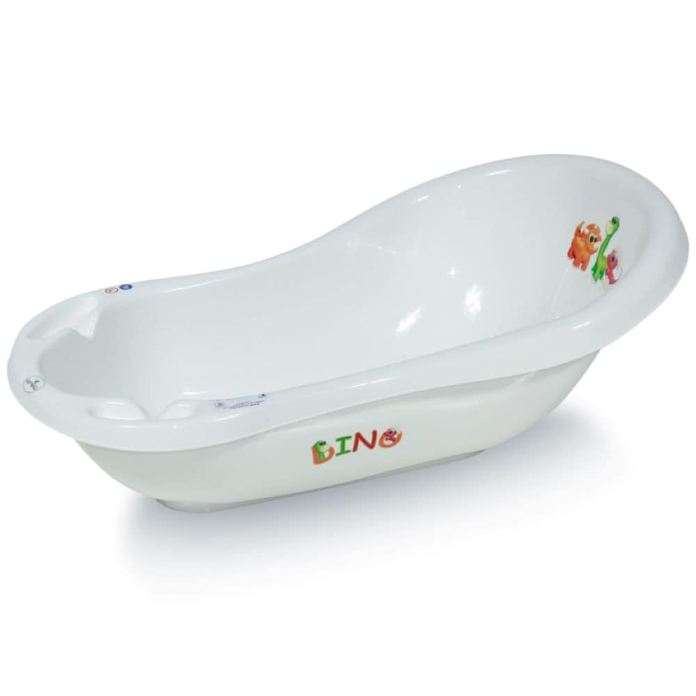 Lorelli Babybadewanne, 84 cm lang, Ablagef&auml;cher, ergonomische Form, ab Geburt in wei&szlig; 