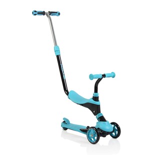 Byox Kinderroller Tristar 3 in 1 Roller Rutscher Schiebestange PU Räder ABEC-5 blau 