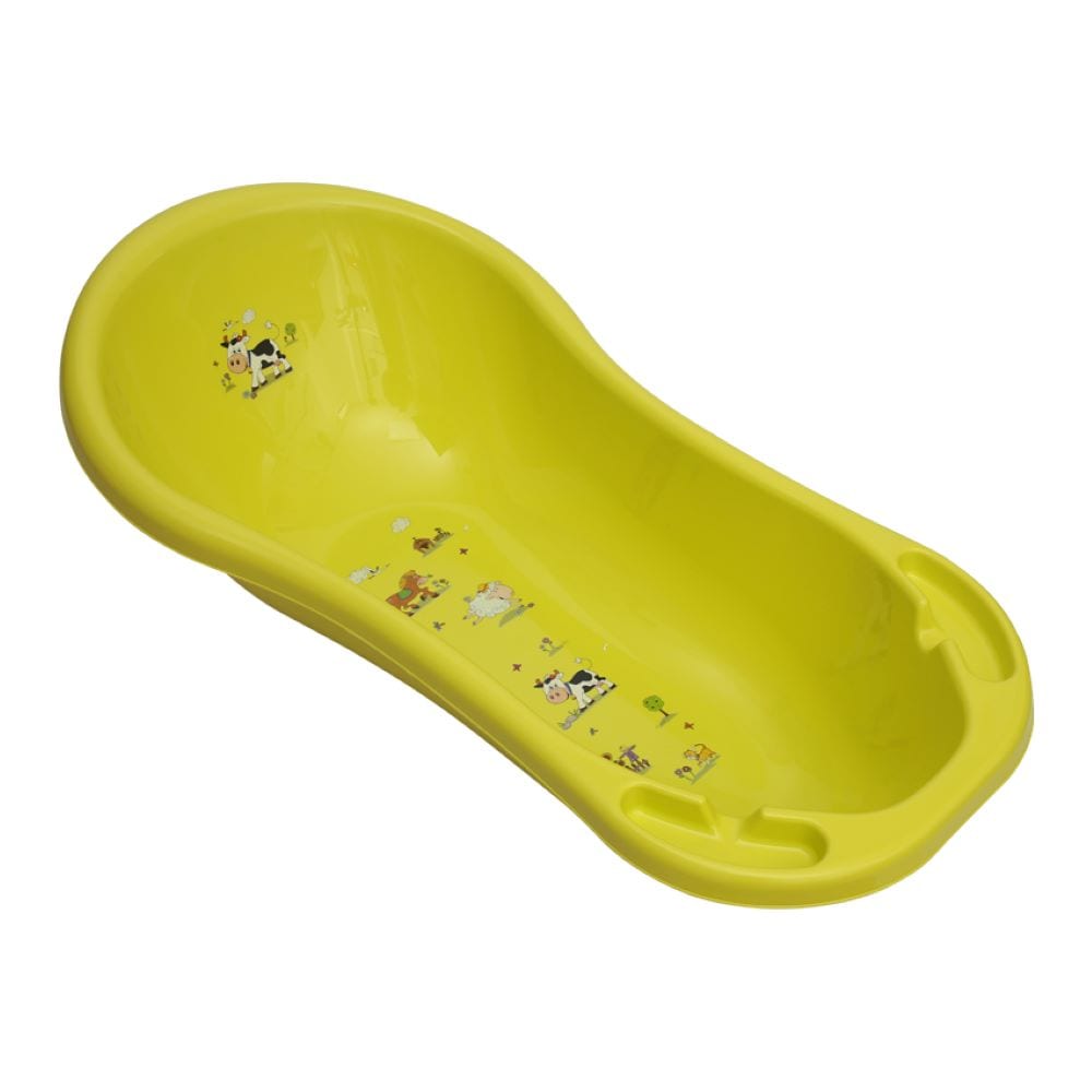 Lorelli Baby Badewanne Farm 100 cm, ab Geburt, Ablagef&auml;cher, leicht zu reinigen gr&uuml;n 