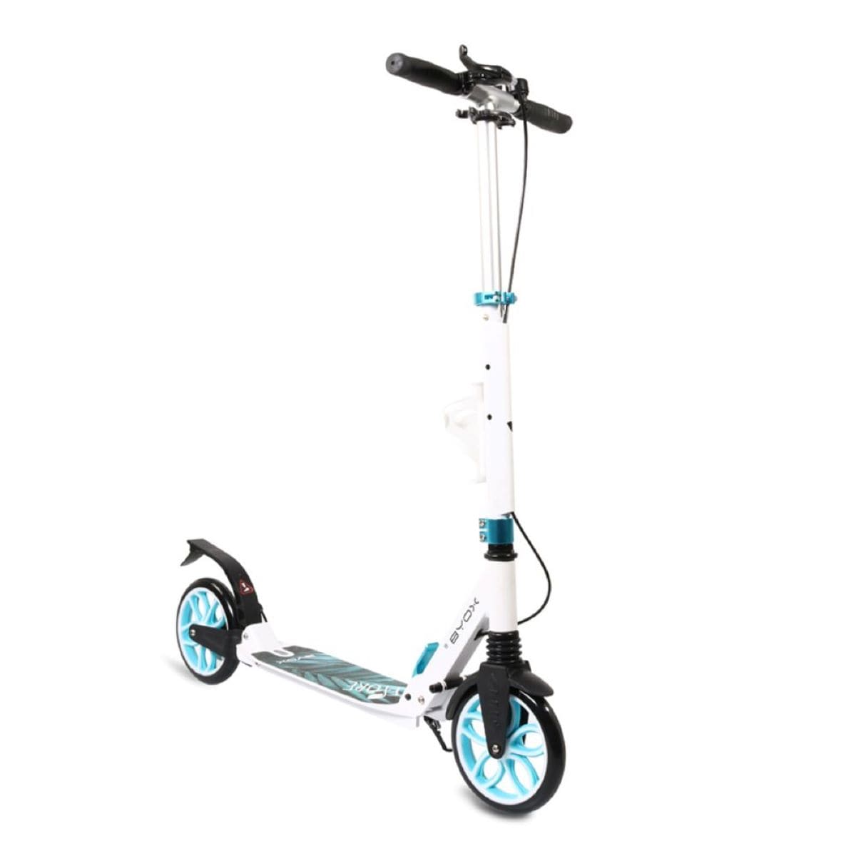 Byox Kinderroller Fiore klappbar Sto&szlig;d&auml;mpfer Flaschenhalter Bremse bis 100 kg blau 