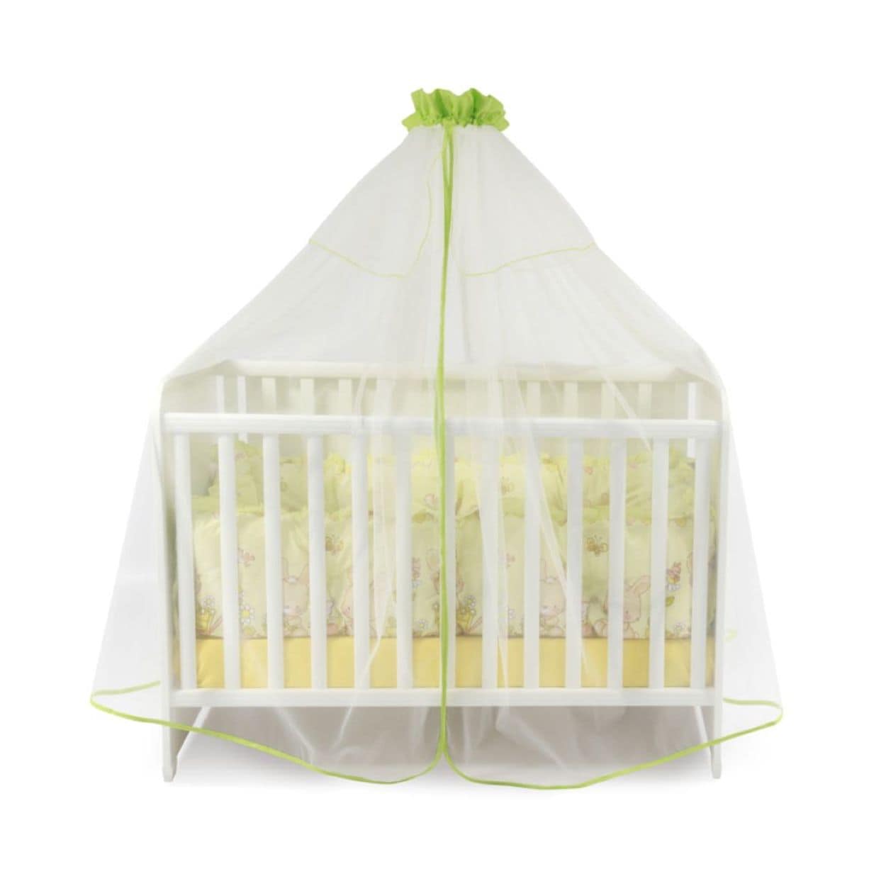 Lorelli Babybetthimmel, Baldachin 480 x 150 cm Insektenschutz Babybett Laufstall gr&uuml;n - Bild 1