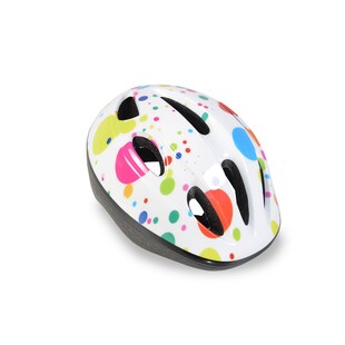 Byox Kinder Schutzhelm Y03 Größe S 48-54 cm einstellbar LED-Beleuchtung 8 Löcher weiß 