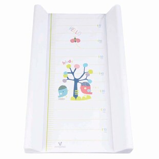 Cangaroo Wickelauflage 50 x 80 cm Hello seitlicher Rand, integriertes Maßband weiß 