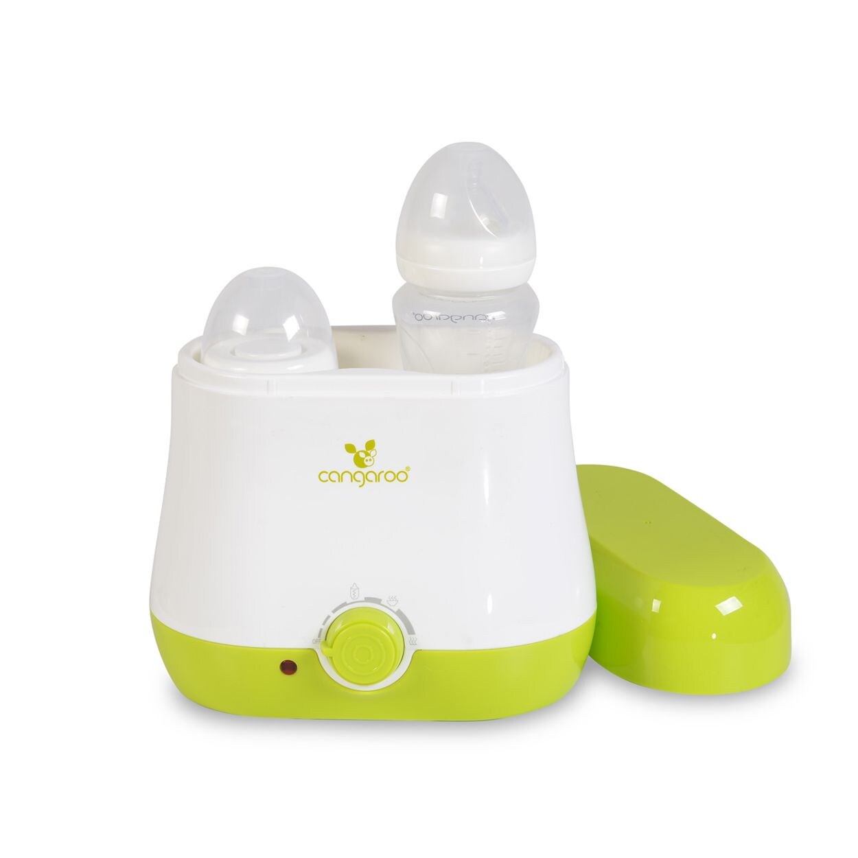 Flaschenwärmer BabyDuo, für 2 Flaschen, Sterilisation von Kleinteilen grün