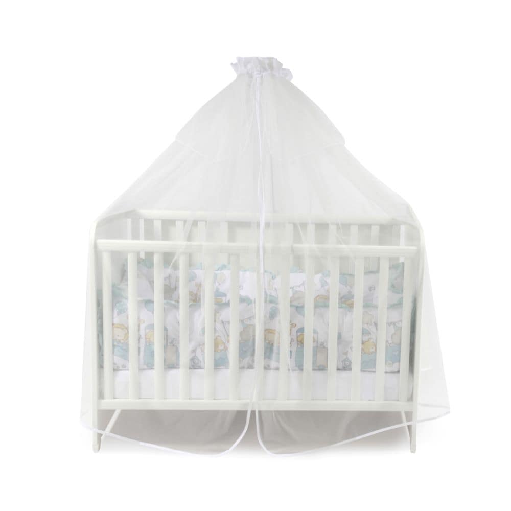 Lorelli Babybetthimmel, Baldachin 480 x 150 cm Insektenschutz Babybett Laufstall wei&szlig; 