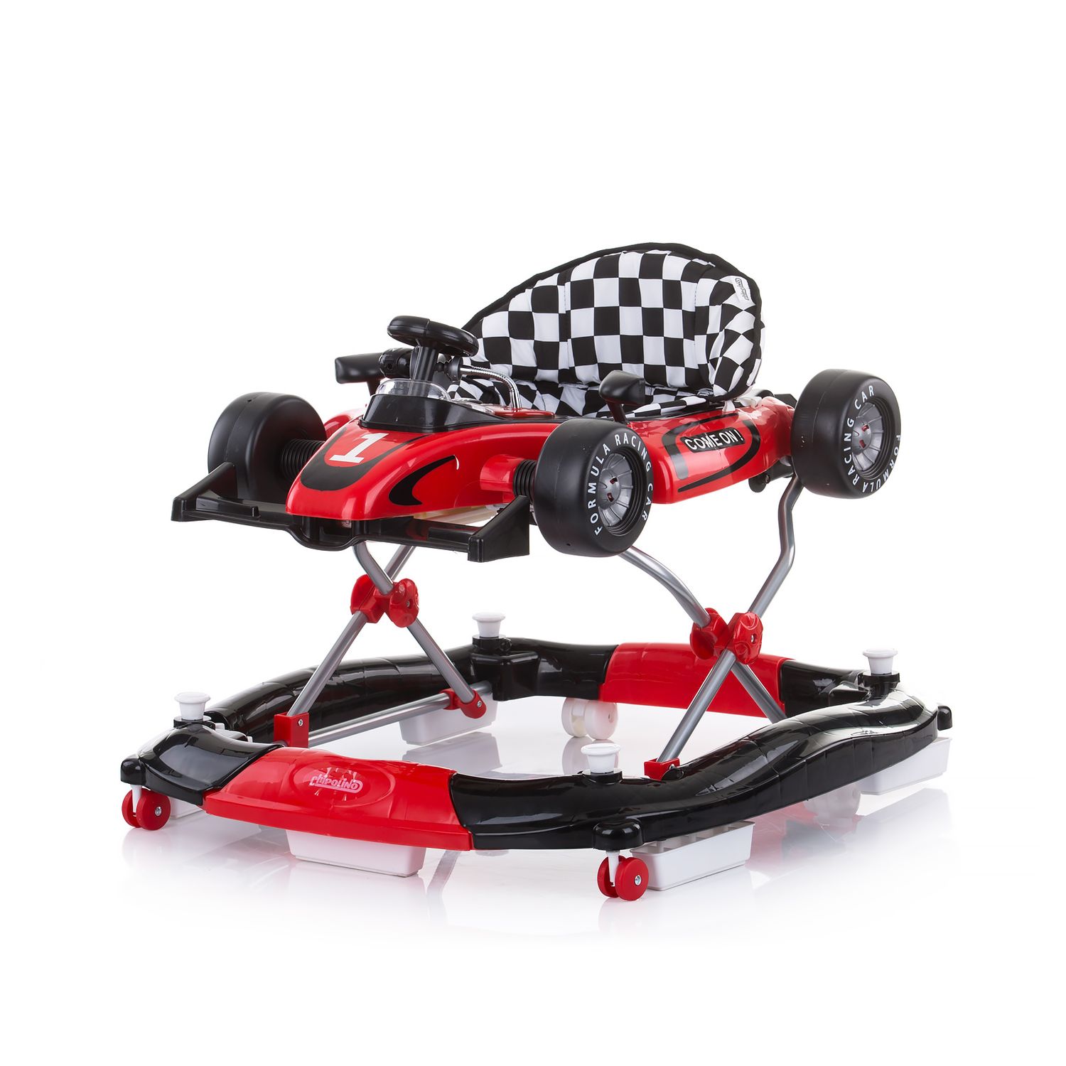 Chipolino Lauflernwagen 4 in 1 Racer, verstellbar, Wippe, Activitycenter rot 