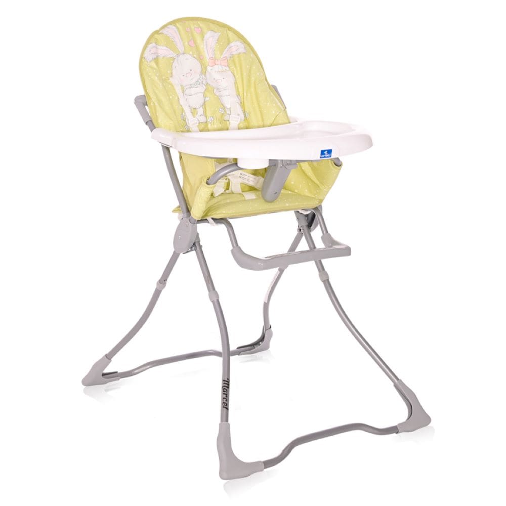 Lorelli Kinderhochstuhl Marcel, klappbar, Bechervertiefung, abwaschbarer Stoff beige gelb 