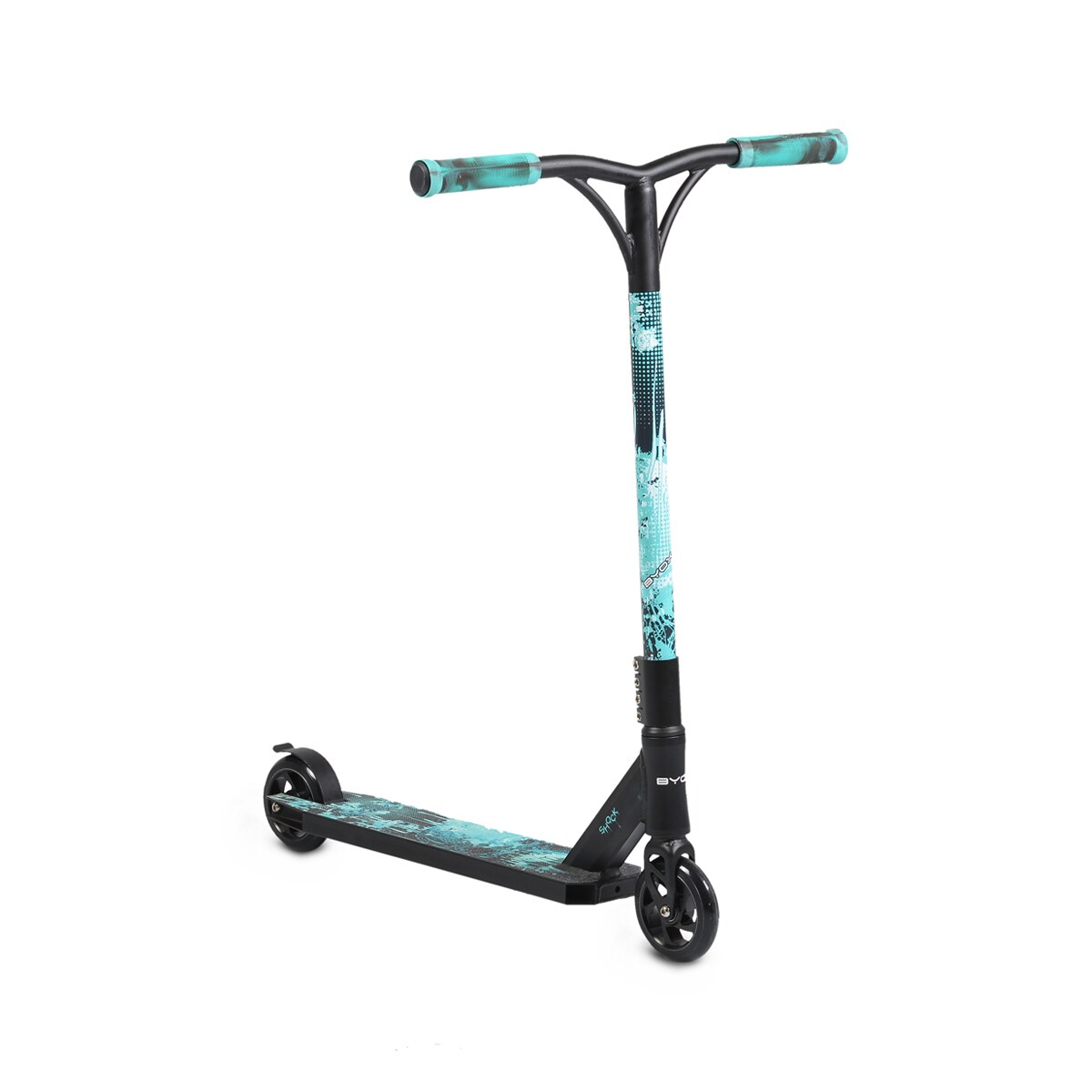 Byox Kinderroller Shock Aluminium PU R&auml;der, ABEC-9, Hinterradbremse, Sto&szlig;d&auml;mpfer blau 
