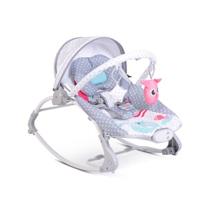 Moni Babywippe Lovely Forest Melodien Vibration, Kissen, Rückenlehne verstellbar grau 