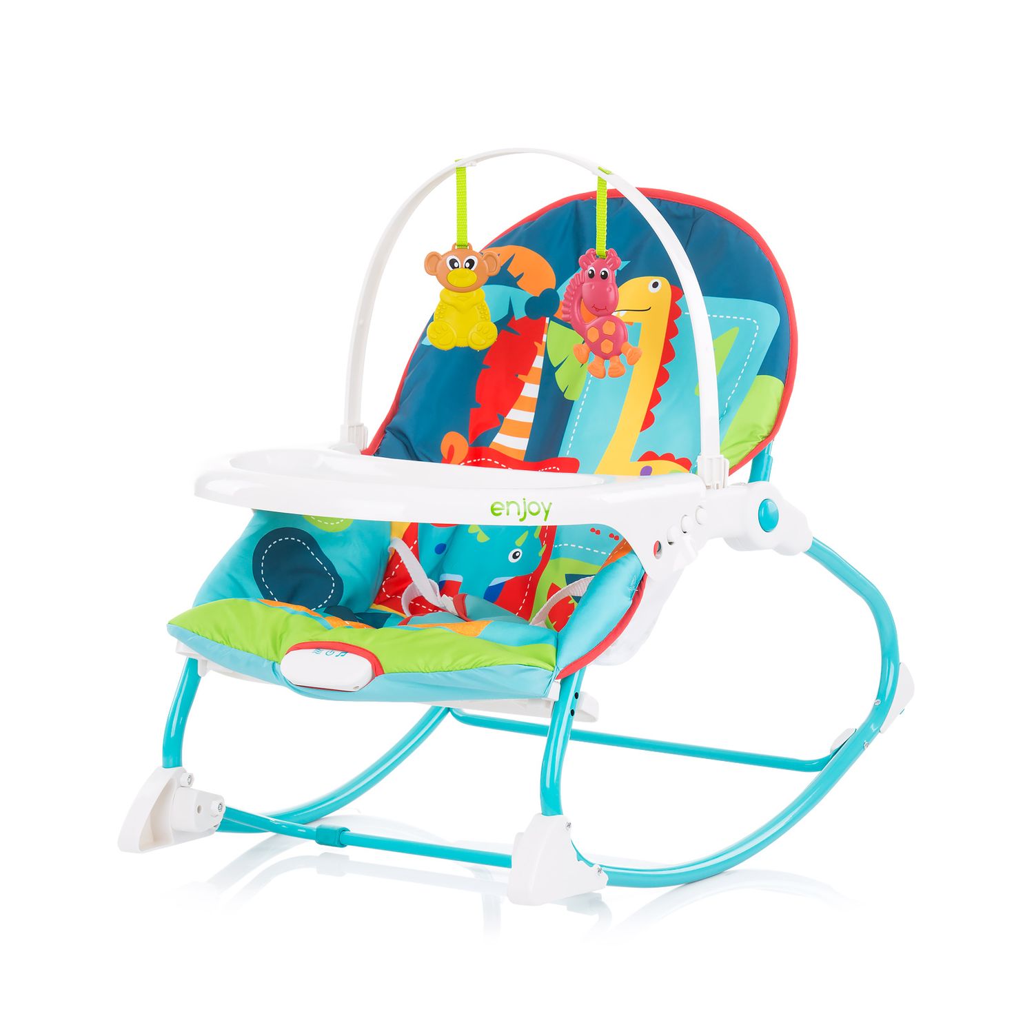 Chipolino Babywippe Enjoy, Stuhl, Schaukelfunktion, Musikfunktion, Spielbogen blau 