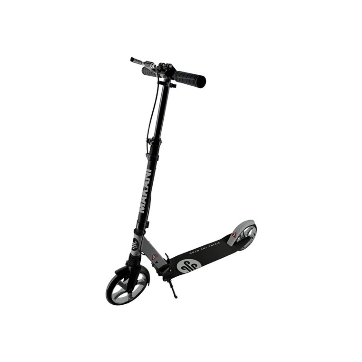 Makani Scooter Vale, PU-R&auml;der mit Federung, klappbar, Handbremse, Seitenst&auml;nder grau 