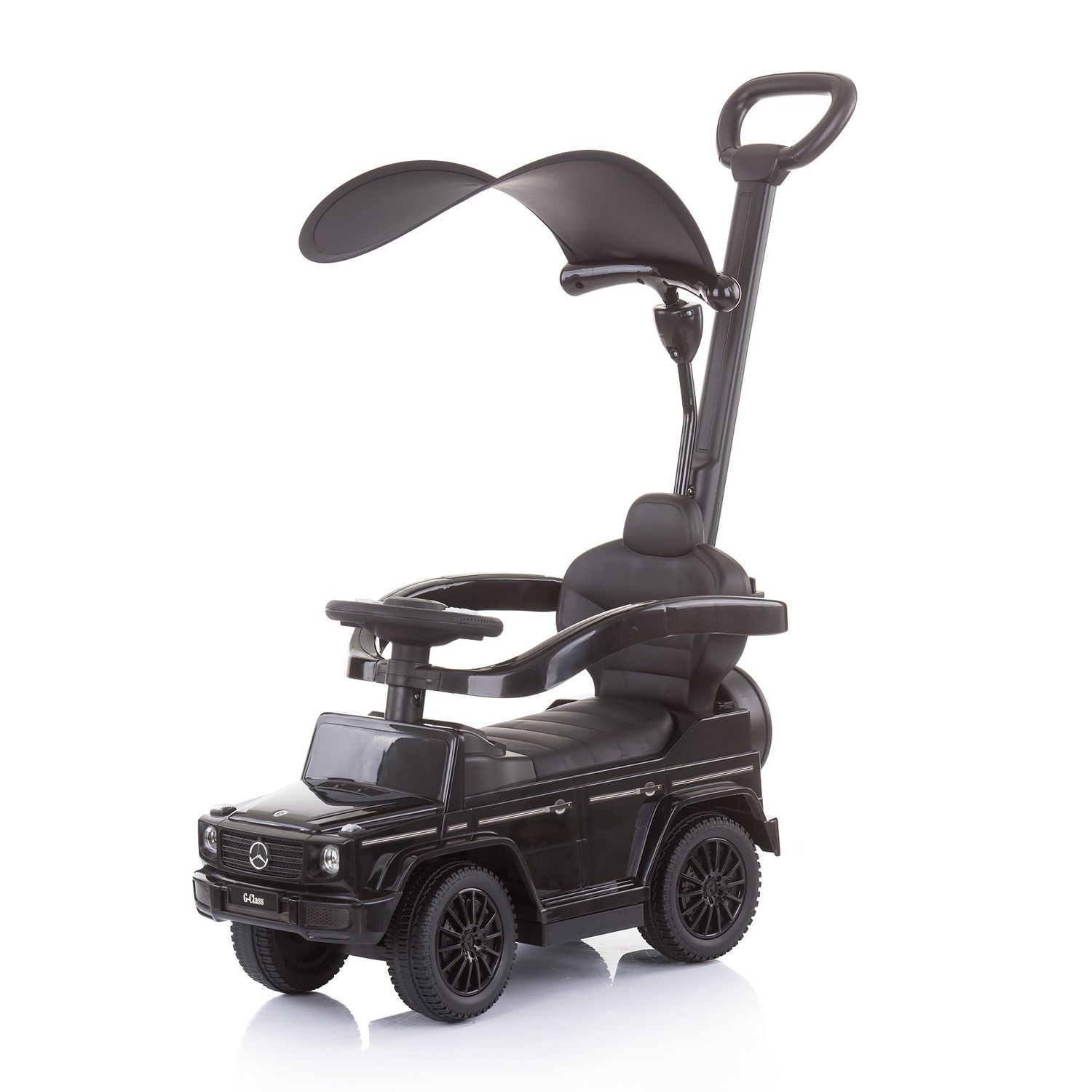 Chipolino Rutscher Mercedes Benz G350d 2 in 1 Schubstange Dach, Trittstufe schwarz 