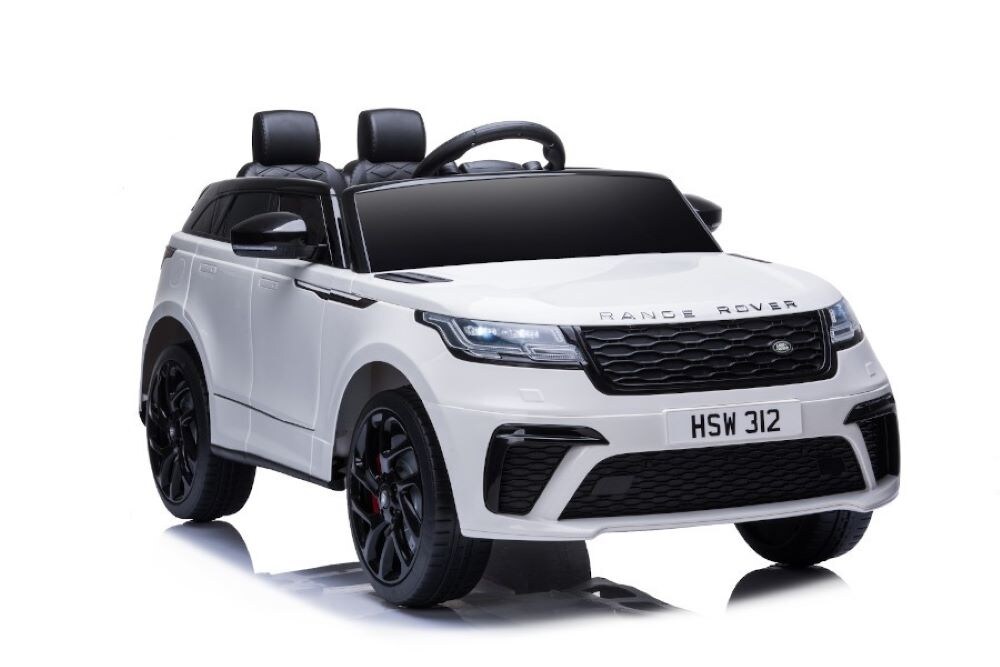 ES-Toys Kinder Elektroauto Range Rover Velar EVA-Reifen Sto&szlig;d&auml;mpfer Scheinwerfer weiss 