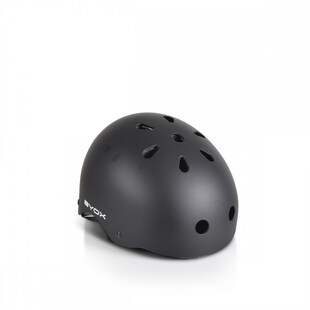 Byox Kinder Schutzhelm für Skater Y09, Größe M, einstellbar 54-58 cm, 11 Löcher schwarz 