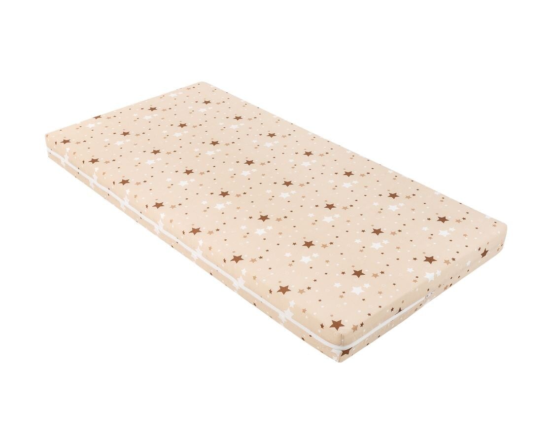 Kikkaboo Babybett Matratze Fantasia Plus 120 x 60cm Rei&szlig;verschluss Baumwollbezug beige 